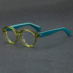 Benet Retro Acetate Glasses Frame Round Frames Southood Green 