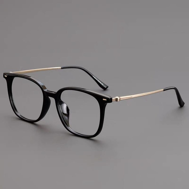 Tr90 Wood Grain Pure Black Frame Glasses Round Frame Glasses Frame Best-Selling Large Round Frame Blue Light Reading Glasses  main image 4