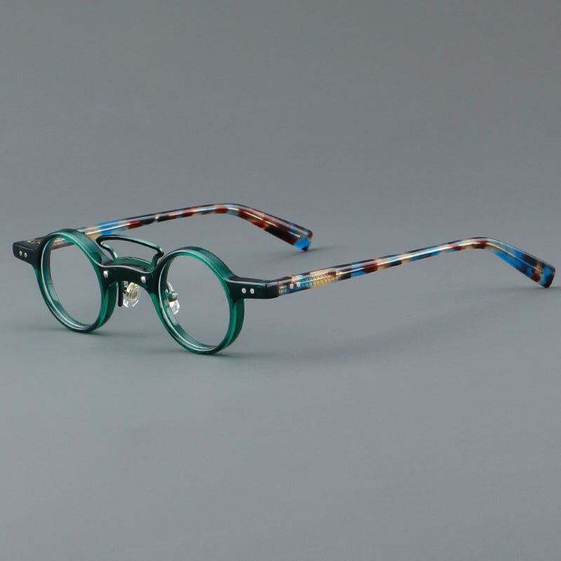 Bert Small Retro Round Acetate Frame Round Frames Southood Green 