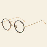 Betty Retro Round Plastic Titanium Glasses Frame Round Frames Southood C8Floral 
