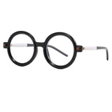 Billy Retro Round Glasses Frame Round Frames Southood Black-white 