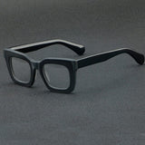 Birk Retro Stripe Acetate Glasses Frame Rectangle Frames Southood Black 