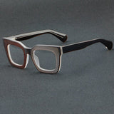 Birk Retro Stripe Acetate Glasses Frame Rectangle Frames Southood Brown 