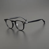 Birkit Vintage Acetate Glasses Frame Round Frames Southood Black 