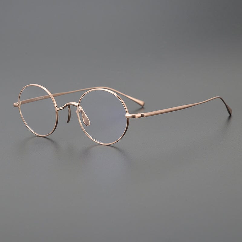 Biron Vintage Round Titanium Eyeglasses Frame – Southood Biron Vintage Round Titanium Eyeglasses Frame – Southood