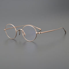 Biron Vintage Round Titanium Eyeglasses Frame Round Frames Southood Rose Gold 