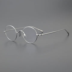 Biron Vintage Round Titanium Eyeglasses Frame Round Frames Southood Silver 