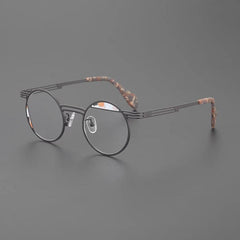 Bloat Retro Titanium Glasses Frame Geometric Frames Southood Brown 