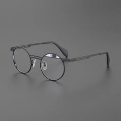 Bloat Retro Titanium Glasses Frame Geometric Frames Southood Gray Black 