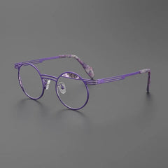 Bloat Retro Titanium Glasses Frame Geometric Frames Southood Purple 