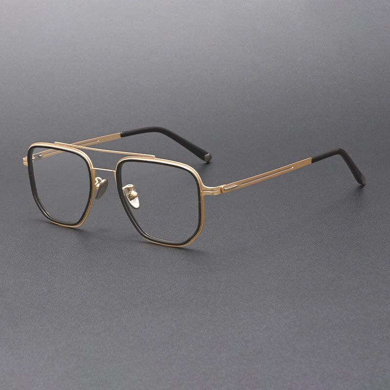 Blockx Vintage TR90 Alloy Eyeglasses Frame Aviator Frames Southood Gold 