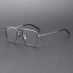 Blockx Vintage TR90 Alloy Eyeglasses Frame Aviator Frames Southood Silver 