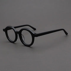 Boe High Quality Vintage Acetate Glasses Round Frames Southood Black 