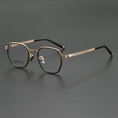 Borja Vintage TR90 Alloy Eyeglasses Frame Geometric Frames Southood Black Gold 