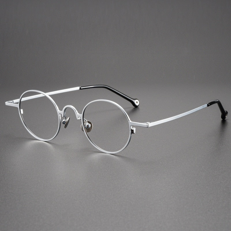 Briar Titanium Vintage Round Eyeglasses Frames Southood