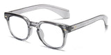 Bruce Vintage Rivet Square Glasses Frame Rectangle Frames Southood C5 clear grey clear 