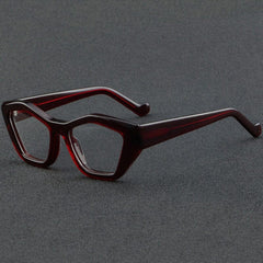 Bryanne Cat Eye Acetate Glasses Frame Cat Eye Frames Southood Wine red 