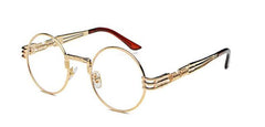 Buck Vintage Steampunk Round Glasses Frame Round Frames Southood C10 gold clear 
