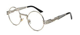 Buck Vintage Steampunk Round Glasses Frame Round Frames Southood C11 silver clear 