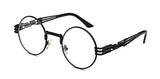 Buck Vintage Steampunk Round Glasses Frame Round Frames Southood C12 black clear 