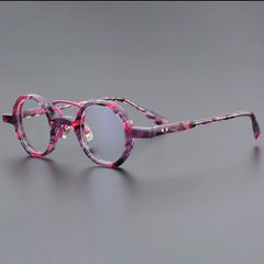 Cable Small Round Acetate Frame Round Frames Southood PinkFlower 