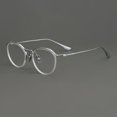 Cain Vintage Titanium Eyeglasses Frame Aviator Frames Southood Silver 