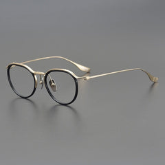 Cain Vintage Titanium Eyeglasses Frame Oval Frames Southood Gold 