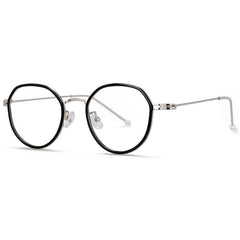 Calliope Ultralight Round Glasses Frame Round Frames Southood Black silver 