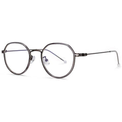Calliope Ultralight Round Glasses Frame Round Frames Southood Clear -gun gray 
