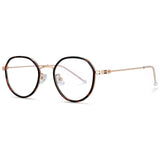 Calliope Ultralight Round Glasses Frame Round Frames Southood Leopard gold 