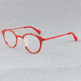 Calum Retro Titanium Glasses Frame Geometric Frames Southood Red 