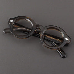 Cash Vintage Acetate Glasses Frame Round Frames Southood Gray Green 