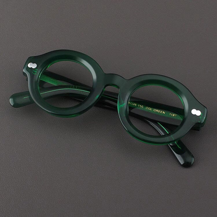 Cash Vintage Acetate Glasses Frame Round Frames Southood Green 