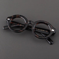 Cash Vintage Acetate Glasses Frame Round Frames Southood Leopard 