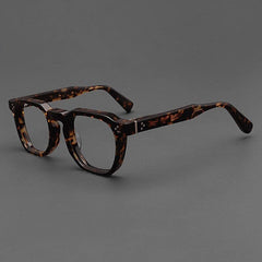 Casper Personalized Acetate Glasses Frame Rectangle Frames Southood Black Leopard 