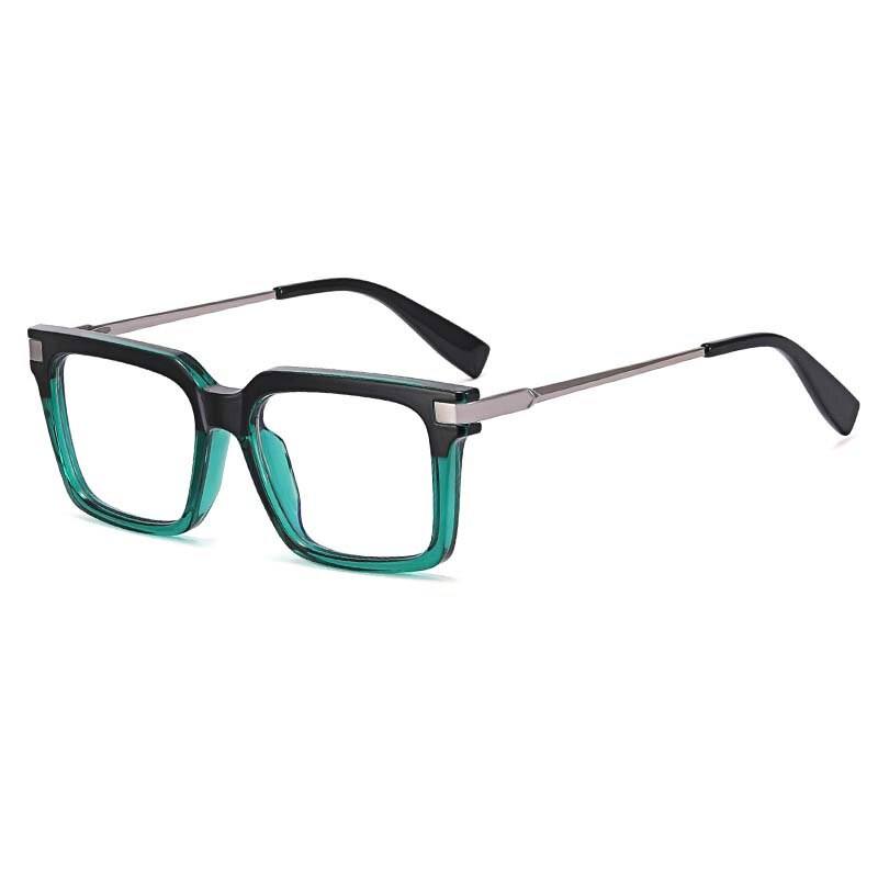 Caspian Square Optical Glasses Frames Rectangle Frames Southood Black green 