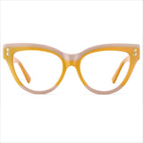Celeste Oversized Two-Color Stitching Glasses Frame Cat Eye Frames Southood Orange 