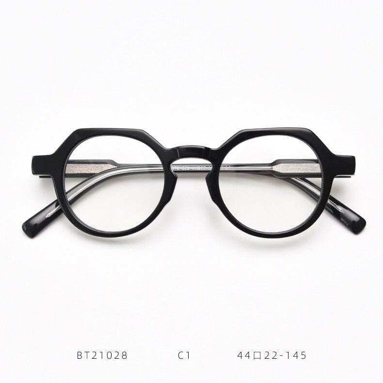 Celio Vintage Round Optical Glasses Frames Round Frames Southood Black 