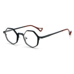 Chand Retro Titanium Glasses Frame Geometric Frames Southood Black 