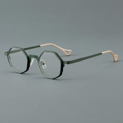 Chand Retro Titanium Glasses Frame Geometric Frames Southood Dark Green 