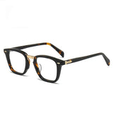Chap Square Retro Acetate Glasses Frame Rectangle Frames Southood Leopard 
