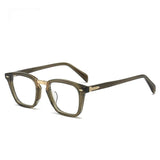Chap Square Retro Acetate Glasses Frame Rectangle Frames Southood Olive Green 