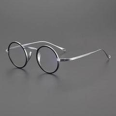 Chap Vintage Round Titanium Eyeglasses Frame Round Frames Southood Silver 