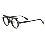 Charlie Round Glasses Frame Browline Frames Southood black 