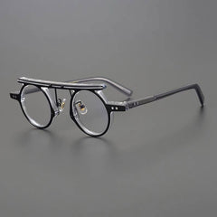 Charlie Round Glasses Frame Browline Frames Southood black-clear 
