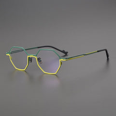 Cheston Titanium Glasses Frame Geometric Frames Southood GreenGold 