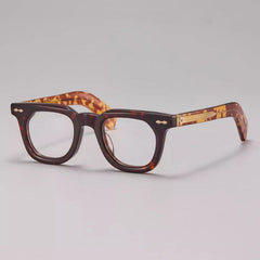 Chuck Rectangle Acetate Glasses Frame Rectangle Frames Southood Leopard Gold 