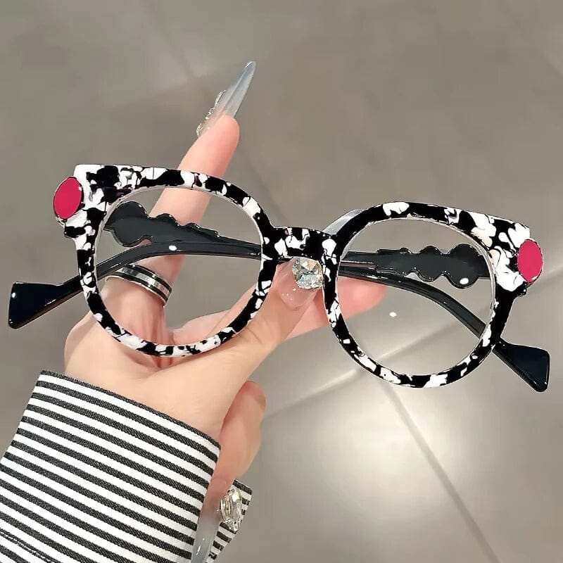 Cindy Vintage Cat Eye Glasses Frame Cat Eye Frames Southood Black White 
