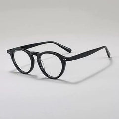 Clace Vintage Acetate Glasses Frames Round Frames Southood Black 
