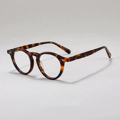 Clace Vintage Acetate Glasses Frames Round Frames Southood Leopard 